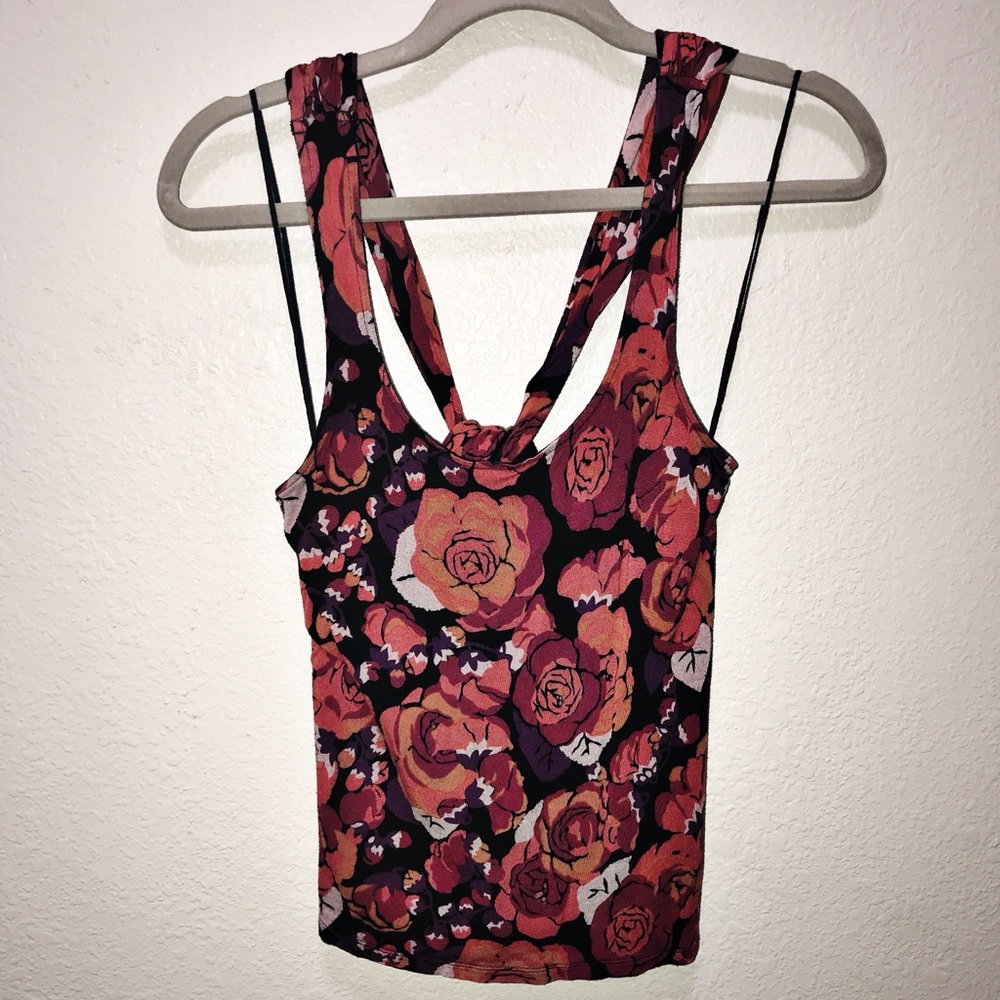 Free People Floral Twist Top